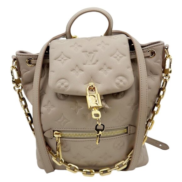 Louis Vuitton  Coussin PM Embossed Monogram Leather Backpack Galet - Picture 1 of 16